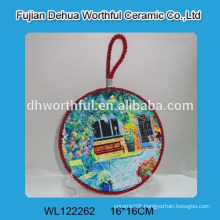 Wholesale ceramic pot holders with lifting rope